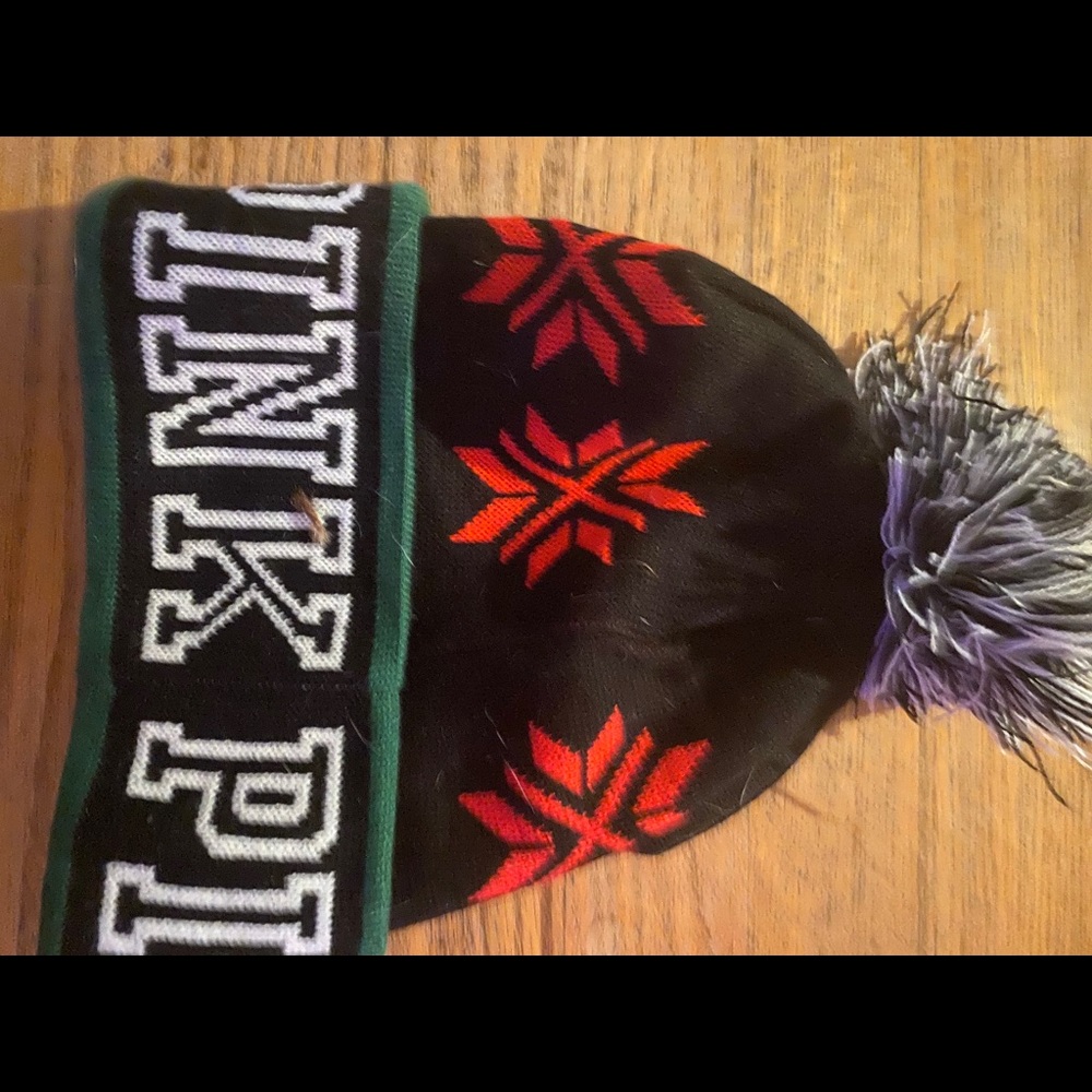 VS pink winter beanie with Pom Pom